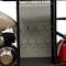 Homeroots Red and Black Metal And Wood Rolling Glider Bike Bar Cart With Wine Storage 374340 - alternate 2