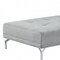 Homeroots 74" Gray Velvet Convertible Futon Sofa With Toss Pillow 491043 - alternate 3