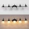 Jonathan Y Virginia 42.8 in. 5-Light Farmhouse Industrial Metal and Seeded Glass LED Vanity Light, Black JYL7903B - alternate 4