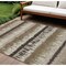 Homeroots 8' X 10' Brown Beige And Ivory Striped Washable Indoor Outdoor Area Rug 598325 - alternate 1