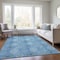 Homeroots 8' X 10' Denim Blue Sky Blue And Ivory Floral Medallion Washable Indoor Outdoor Area Rug 614584 - alternate 4