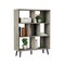 Homeroots 49" Light Gray Steel Seven Tier Cube Bookcase 480464 - alternate 4