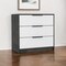 Homeroots 28" White and Gray Three Drawer Dresser 544001 - alternate 1