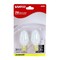 Satco 7W C7 Incandescent, White, 3000 Avg. Hrs, 28 Lu, Candelabra base, 120V, 2-Card S3792 - alternate 3