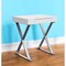 Homeroots 27" White and Silver Writing Desk 320753 - alternate 5