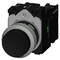 Siemens Pushbutton, 22 mm, round, metal, shiny, black, pushbutton 3SU1150-0BB10-1BA0-ZY11 - alternate 3
