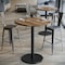 Flash Furniture Commercial 36" RD Natural HPL Tabletop with Black Bar Height RD Base ST-RD36-NAT-TR24B-GG - alternate 5