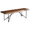 Homeroots 55" Brown and Black Solid Wood Dining Bench 524092 - alternate 4