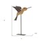 Homeroots Set of Two 8" Natural Wood And Metal Bird Figurine Tabletop Sculpture, 2PK 518084 - alternate 3