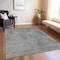 Homeroots 3' X 5' Gray And Smoky Black Abstract Washable Indoor Outdoor Area Rug 609316 - alternate 8