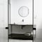 Vigo Montauk Modern White Matte Stone 15 in. L x 15 in. W x 5 in. H Square Vessel Bathroom Sink VG04020 - alternate 4