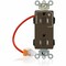 Leviton Straight Blade Receptacle, 5-15R, 15 A, 125V AC, Surface Mount, Self-Grounded MT162-1C - alternate 1