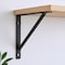 Homeroots 7" Set Of Two Black Metal Wall Mounted Shelf Brackets 634527 - alternate 1