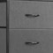 Homeroots 18" Black And Gray Fabric Metal And Wood Four Drawer Dresser 635725 - alternate 3
