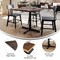 Flash Furniture 36" Square Tabletop, Seamless Surface Technology, Dark Brown with 30"x30" Black Table Height X-Base ST-SQ36-WBR-T3030-GG - alternate 5