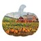 Homeroots Red Barn Pumpkin Patch Unframed Print Wall Art 416065 - alternate 1