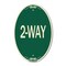 Signmission 2-Way, 12 Inch X 18 Inch Architectural Oval, Heavy Gauge Aluminum A-OV-G-1218-24495 - alternate 1