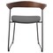 Leisuremod Lyra Collection Modern Chair in Black Walnut Color back and Black Seat LCBW-41BL - alternate 7