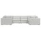Homeroots 161in Gray Fabric Modular Wood Sofa 641865 - alternate 5