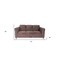 Homeroots 72" Dark Brown Suede Sofa With Black Legs 530480 - alternate 4