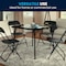 Flash Furniture Square Folding Table, Foam, Medium Density Fiberboard, Metal, Plastic, Vinyl Top, Black JB-2-GG - alternate 8
