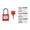 Brady Velocity Compact Lockout Padlocks Nylon 1in Shackle Clearance KD Red CPPL-RED-25AL-KD - alternate 3