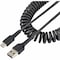 Startech.Com 20IN USB A TO C CHARGING COILED CABLE BLACK R2ACC-50C-USB-CABLE - alternate 1