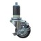 Service Caster 3.5'' SS Black Poly Swivel 1-3/8'' Expanding Stem Caster with Brake SCC-SSEX20S3514-PPUB-BLK-TLB-138 - alternate 1