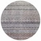 Homeroots 8' Brown Black And Brick Red Round Striped Washable Indoor Outdoor Area Rug 605689 - alternate 8