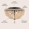 Jonathan Y Dune Wood Bead 15.25" 3-Light Bohemian Farmhouse Iron LED Semi Flush Mount, Oil Rubbed Bronze/Light T JYL9903A - alternate 6