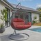 Leisuremod Teardrop Hanging Swing Chair with Stainless Steel Stand, 440 lb Capacity, Weatherproof RSCGR-57DOR - alternate 9