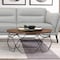 Homeroots 36" Brown And Black Solid Wood And Metal Round Coffee Table 520645 - alternate 4