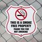 Signmission No Smoking Shield Sign This Is A Smoke F, 6 Inch X 6 Inch, Plastic Sign SHI-P-6-402 - alternate 3