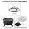 Pure Garden 25-Inch Round Outdoor Wood Burning Firepit/Fireplace, Black 50-FP189 - alternate 4