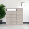 Homeroots 36" Light Gray Manufactured Wood Four Drawer Combo Dresser 477774 - alternate 4