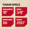 Oregon Chainsaw Chain, 18", 66 Drive Links D66 - alternate 9
