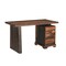 Homeroots 54" Dark Brown and Light Brown Solid Wood Writing Desk With Three Drawers 565282 - alternate 1