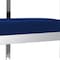 Homeroots 26" Blue and Silver Metal and Velvet Low Back Counter Height Bar Chair 555074 - alternate 6