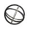 Homeroots 9" Black Metal Round Tabletop Sculpture 392557 - alternate 1