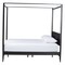 Baxton Studio Primrose Mid-Century Black Fluted Wood King Size Canopy Bed 249-13820-ZORO - alternate 6