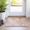 Homeroots 2' X 3' Gray and Orange Abstract Washable Non Skid Indoor Outdoor Area Rug 559388 - alternate 3