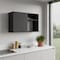 Homeroots 39in Black Wood Wall Mounted Accent Cabinet With Single Door 520576 - alternate 3