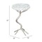 Homeroots 22" Silver And White Marble Round End Table 556507 - alternate 6