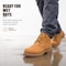 Handpoint Mens 4.7 in Soft Toe Work Boots-Wheat Nubuck Leather Safety Boots, Slip Resistant Rubber Outsole, 9 H82103D-9 - alternate 4