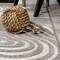 Jonathan Y Maribo High-Low Abstract Groovy Striped Gray/Ivory 6 ft Round Indoor/Outdoor Area Rug SCN103B-6R - alternate 3