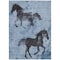 Homeroots 5' X 8' Denim Blue And Charcoal Horse Washable Indoor Outdoor Area Rug 618644 - alternate 6