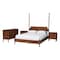 Baxton Studio Hoffman Scalloped Bedroom Set, Walnut Brown, Queen 272-14820-14820-14821-14823-ZORO - alternate 1