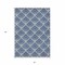 Homeroots 3' X 5' Navy Blue Gray And Ivory Geometric Washable Indoor Outdoor Area Rug 594725 - alternate 8