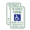 Signmission Reserved Parking - With Handicap Symbol Warning This , 18'' X 24'', Heavy Gauge Aluminum, 2PK A-1824-2PACK-22994 - alternate 1