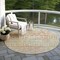 Homeroots 8' Peach And Ivory Round Argyle Washable Indoor Outdoor Area Rug 615814 - alternate 5